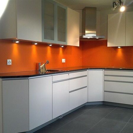Küchenrückwand - satiniert orange